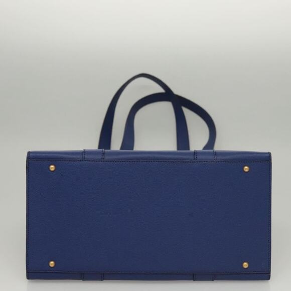 CELINE Shoulder Bag Leather Blue Gold - Picture 9 of 13